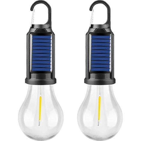 Lampe solaire portable pour tente, ampoule LED de camping (2 pièces) (1/5)