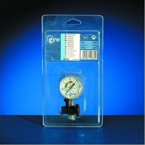 GRE – Manomètre pour filtre à sable – Compatible universel – PVC – Indicateur de pression pour filtration – Accessoire de régulation de l'eau (1/5)