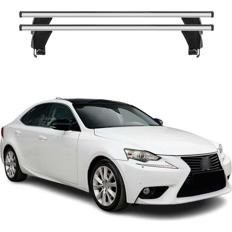 OMAC Dachträger Querträger Alu für Lexus IS III XE30 2014-2026 – Abschließbar – T-Nut – City-Crash-getestet – Max. 50 kg Silber (1/5)