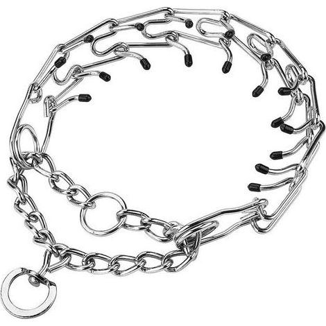 Ahlsen Collier de Dressage à Griffes pour Chien,Chien Collier Étrangleur Réglable détachable,Métal Collier de Dressage Réglable pour Gros Chien Animal Domestique (XL:4mm,23.6-inch) (1/5)