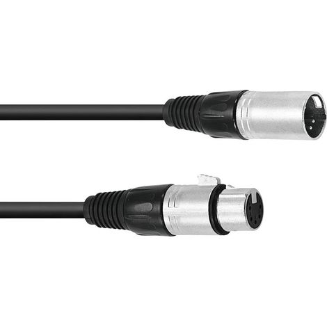 XLR Cavo di collegamento Omnitronic 30220765 [1x Spina XLR 5 poli - 1x Presa XLR 5 poli] 1.50 m Nero (1/4)