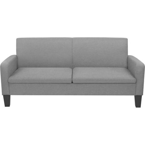 Canapé à 3 places,Sofa pour Salon,Banquette 180 x 65 x 76 cm Gris clair CFW848011 (1/4)