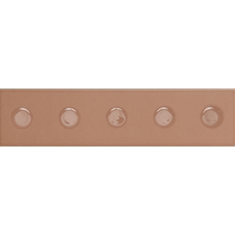 Carrelage sol / mur brique à relief uni Terracotta 5,6x23,2 cm MODULO TONDI MATTONE (vendu par boite de 0,05m2)