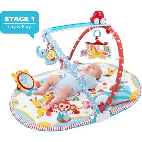 Palestrina Evolutiva Neonato Circo 3 in 1 con Giostra e Giochi 85x100 cm (1/4)