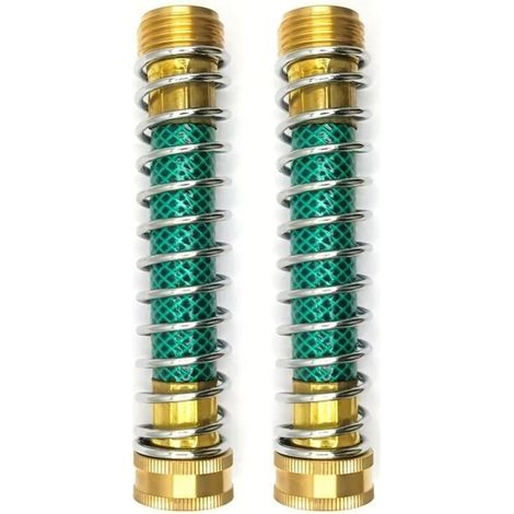 Gartenschlauch-Verlängerungsadapter mit Spiralfeder, zusätzlicher GHT 3/4-Zoll-Gummischeibe, flexibler Schlauchschutz mit Knickschutz  - Crezuo