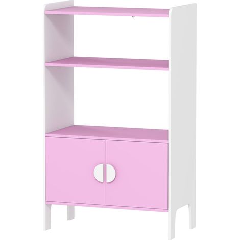 Kinderbücherregal, 2 Böden, 2 Schränke, Kippschutz, MDF