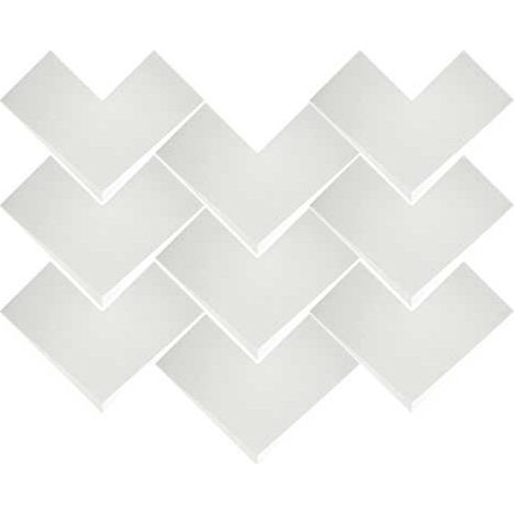 Carrelage mural faïence effet graphique BOHO ELLE L-20x20cm -  Blanc -  - boîte de 0.69 m2 - Gioia Materia