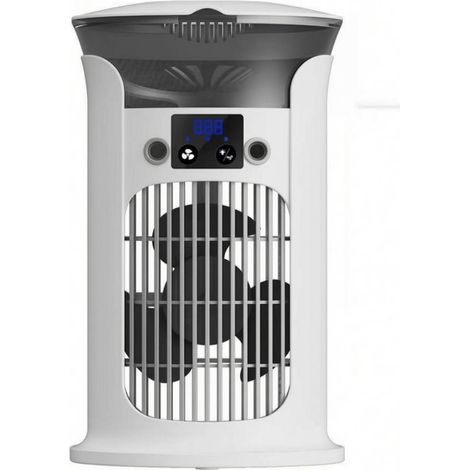 Rafraichisseur d'air silencieux, Rafraîchisseur d'air 3 Niveaux Rafraîchisseur d'air avec Réservoir 880ml, Recharge USB, LED 7 Couleurs, Sans évacuation Chambre, Maison, Blanc, Blanc Ivoire (1/5)