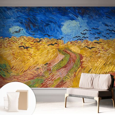 Papier peint intissé décoratif pour salon chambre et cuisine Facile à poser avec colle Paysage champêtre 312x219 cm (1/5)