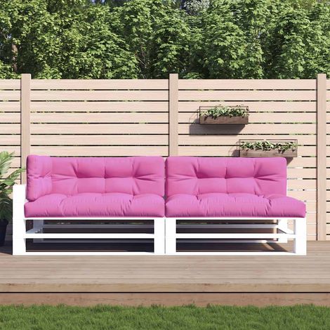 Cojines para palés 5 piezas tela rosa
