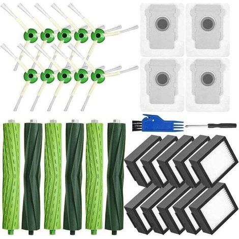 Pièces de Rechange pour iRobot Roomba i/e/j Série, XU, I7 i7+ j7 j7+i3 i3+ i4 i4+ i6 i6+ i8 i8+ E5 E6, Brosse Accessoires 3 Sätze Bros - KZQ (1/4)
