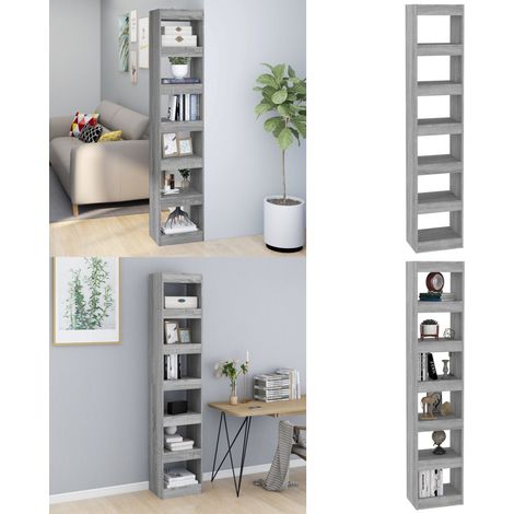 Bibliothèque/Séparateur de pièce Sonoma gris 40x30x198 cm - Bibliothèque - Étagère - Meuble De Rangement - Séparateur De Pièces - Mobilier Intérieur - Home & Living (1/5)