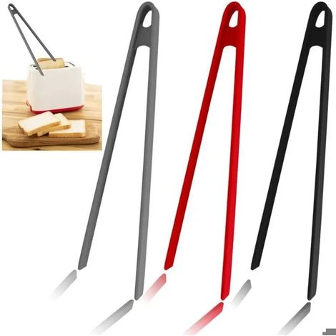 Lot de 3 pinces en silicone — Pinces de cuisine de 11,8 pouces pour la cuisson et le barbecue (Design antidérapant) (1/5)