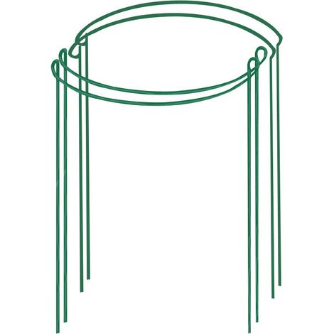 Lot de 4 Piquets de Soutien pour Plantes de Jardin, Support de Plantes de Jardin Demi-Rond pour Tomate, Pivoines, Hortensia, Vigne, Plantes Grimpantes Fleur Intérieur Extérieur (20 x 35 cm) (1/5)