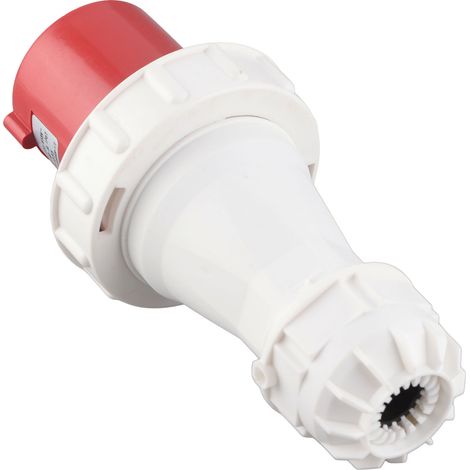 Industrielle CEE-Buchse, Luftfahrtanschluss, IP67 wasserdicht, 5-polig, 63 A, 220–415 V, rot, für den Außenbereich (1/5)