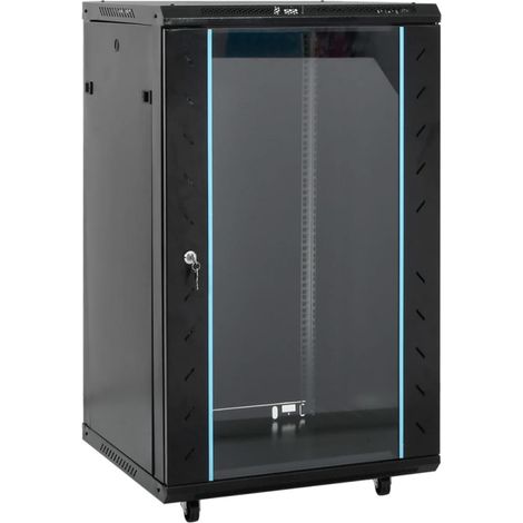 Armadietto di Rete 18U con Ruote 19 IP20 60x60x100 cm vidaXL (1/5)