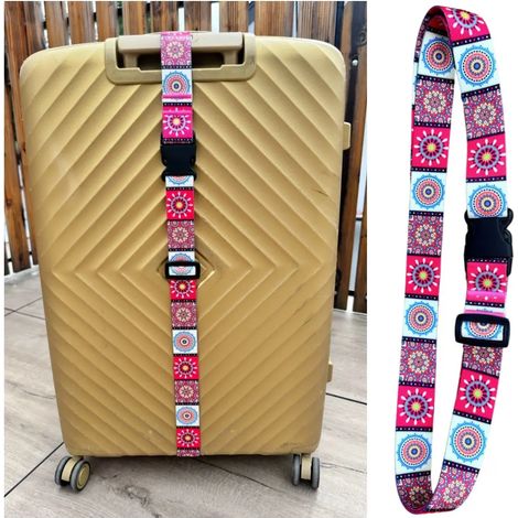 Sangle de sécurité pour valise avec motif Pérou, fermeture de 200 cm (1/5)