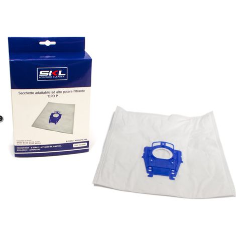 Boite de 5 sacs type P  compatible + 1 micro filtre