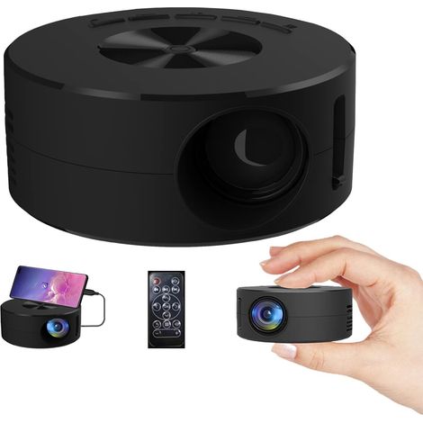 Filiyano – projecteur USB portable pour – Mini projecteur USB portable pour téléphone avec télécommande, haut-parleur intégré et port audio (1/5)
