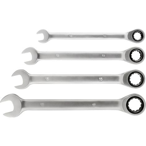kwb 460490  Doppel-Ringratschenschlüssel-Satz 4teilig Schlüsselweite (Metrisch) 10 - 17 mm