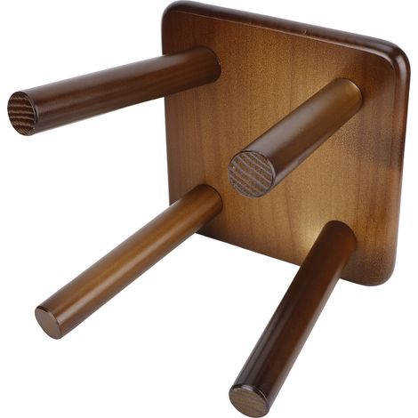 Tabourets en bois multifonctionnels pour la maison, petit banc mignon, siège enfant, meuble à monter soi-même (carré, marron noisette) (1/5)