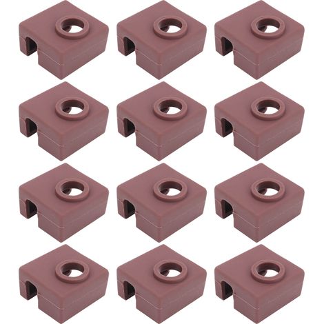 Chaussettes En Silicone Pour Blocs Chauffants MK7 MK8 MK9 - Isolant Thermique Haute Température - Pièces Imprimante 3D - Lot De 12 (1/5)