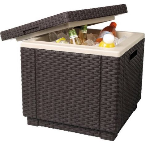 KETER Nevera jardín ICE CUBE marrón AnxPxAl cm 42x42x41