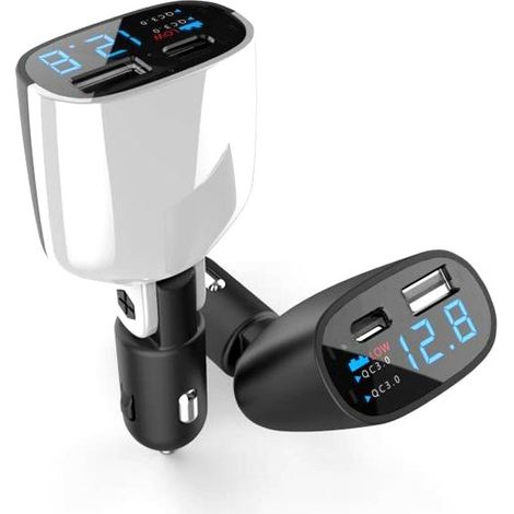 TR-83 Car Charger with QC3.0+PD Super Fast Charging Type-C PD 18W - Black (1/4)