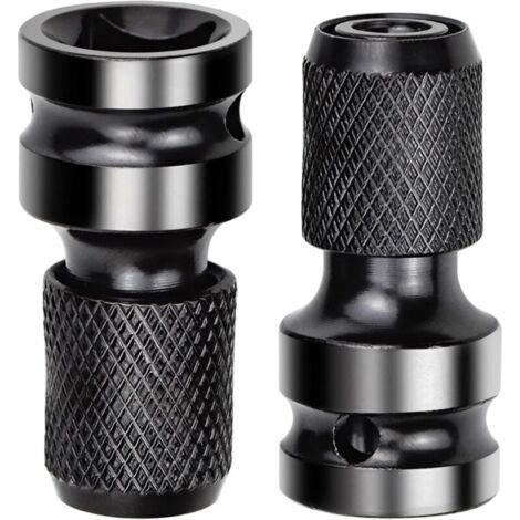 2 Pièces Adaptateurs de Douille 1/2" Carré à 1/4" Adaptateur Impact Cle a Choc Convertisseur de Libération Rapide pour Clé à Cliquet Impact et Porte-embout de Tournevis