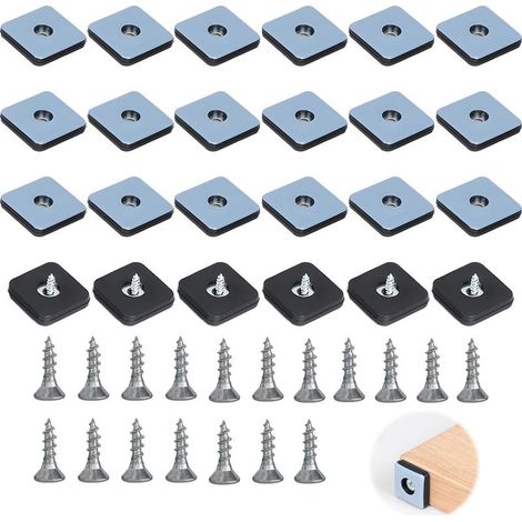 24 Pièces Patins en Téflon à Visser Ø 25mm, Patins pour Meuble en Téflon avec Vis pour Protection Efficace de Vos Meubles Chaises Sols Patin de Meubles pour Chaise Canapé Bureau Table (1/5)
