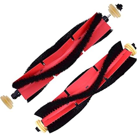 Lot de 2 rouleaux de brosses principales de rechange compatibles avec Roborock S6 MaxV, S6, S6 Pure, S5, S5 Max, S50, S51, S4, E4, E25, E35, E2, C10, détachables et faciles à nettoyer. (1/5)