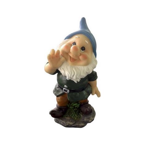 Nain au chapeau céleste statue de jardin 16x13,5x28H
