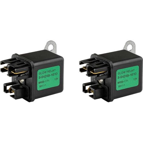 2X 8942481610 Relais de préchauffage de pièce mobile pour bougie d'allumage, compatible avec ZAXIS27U, ZAXIS50U, ZAXIS40U et Yanmar. (1/5)