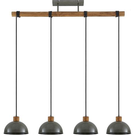 [NEUWERTIG] Lindby Durbis Hängeleuchte Hängelampe Lampe Leuchte 4 Flmg. E27 Natur Dunkelg249 B-Ware