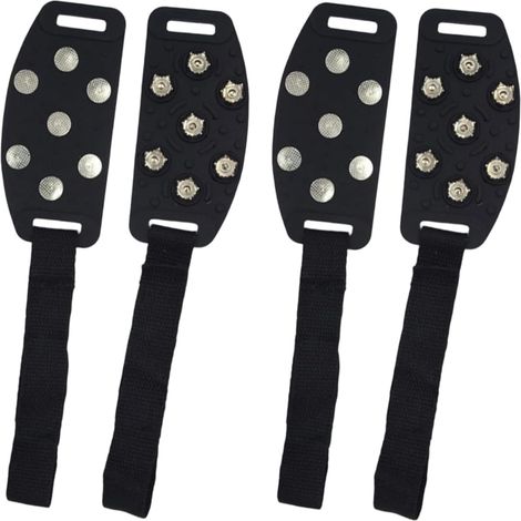 Lot de 4 crampons antidérapants à 7 dents pour chaussures - Idéal pour la glace, la neige, la randonnée, la glace (1/5)
