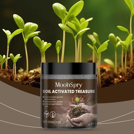 Bodenaktivatorpulver, Gartenbaudünger, Bodenverbesserer, Fruchtbarkeitsförderer, Nährstoffverbesserungspulver – 200 g -- DE (1/5)