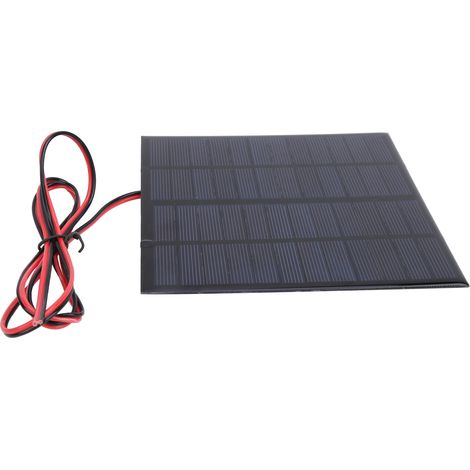 Panneau solaire 12 V 3 W, module d'alimentation, panneau solaire en silicium polycristallin avec câble de 1 m (1/5)