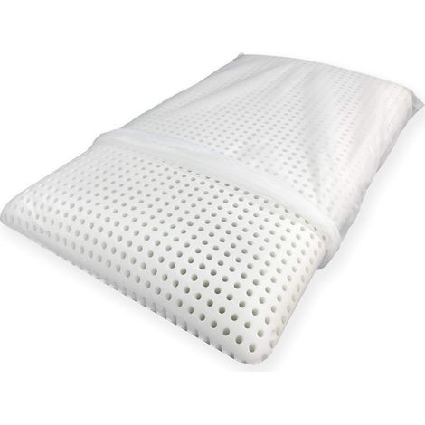 Oreiller viscoélastique Latticel 100, 100% Respirant et Anatomique Confort Maximal avec mémoire de Forme Hypoallergénique et Doux, Blanc, 45 x 75 cm (1/5)