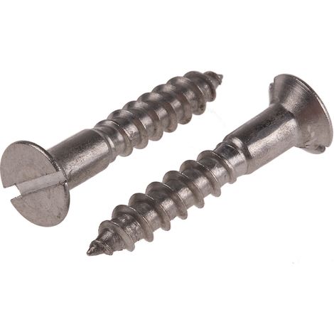 Vis à bois, No. 10, tête Fraisée 30mm, en Acier Inoxydable A2 304 ( Prix pour Boîte de 50 )