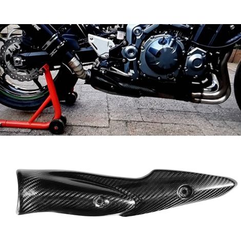 Kit protection silencieux échappement moto en fibre de carbone, couvre pot d'échappement pour Kawasaki Z900 2017-2019 (1/3)
