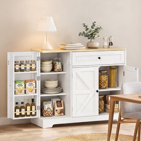 Buffet coloris blanc en MDF 100 x 40 x 81 cm (1/5)