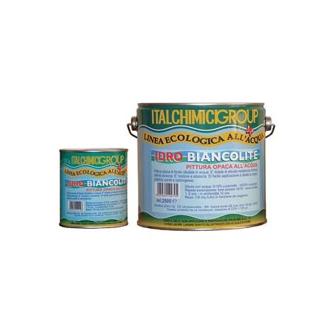 PITTURA DI FONDO OPACA ALL'ACQUA IDROBIANCOLITE  ml.2500