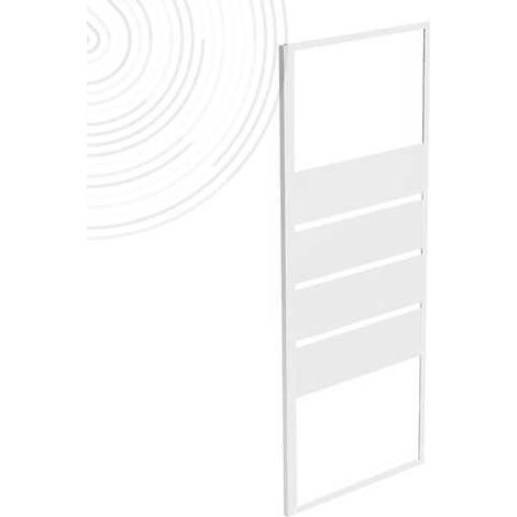 Retour fixe pour porte pivotante et coulissante ERIS 2 - profilés blancs - L 80 x H 190 cm - ONDEE By Ayor (1/2)