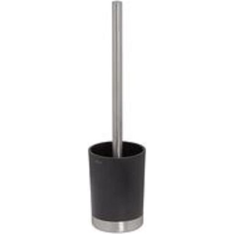 Brosse de WC à Poser, Acier Inoxydable brossé, Noir 91 x 379 x 91 mm (1/5)