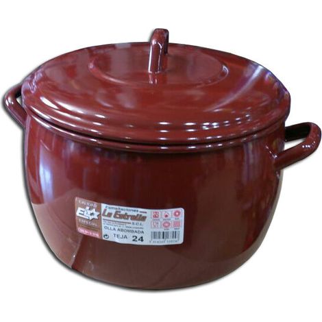 Olla esmalte clásico con tapa - 12 cm - 1,3 l