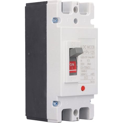Interrupteur sectionneur de protection de batterie solaire CC MCCB 2P, boîtier moulé, 1000 V, 80 A (1/5)