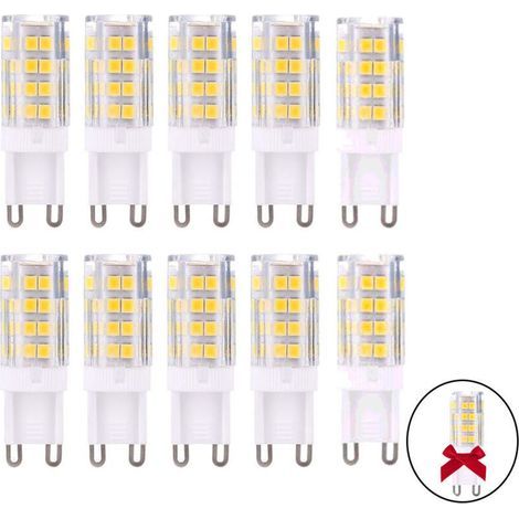 G9 LED Lampe Ampoules, Blanc Chaud 3000K 5W G9 LED Ampoule Lumiere équivalent aux ampoules halogènes de 40 W 420 lumens not dimmable, lot de 10 [Classe énergétique F]