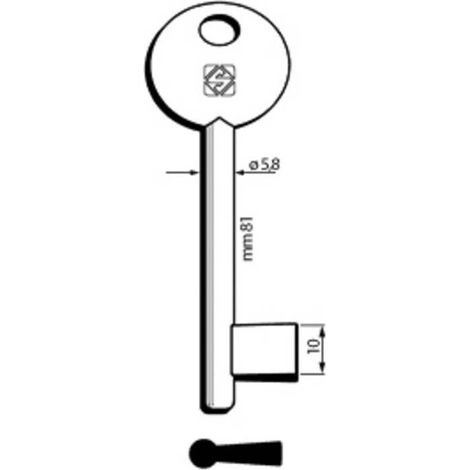 5 x SILCA 6P9MP CHIAVE PATENT PASSEPARTOUT PIENA OTTONATA