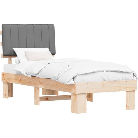 Maison Exclusive - Estructura de Cama con Cabecera Tapizada Gris
