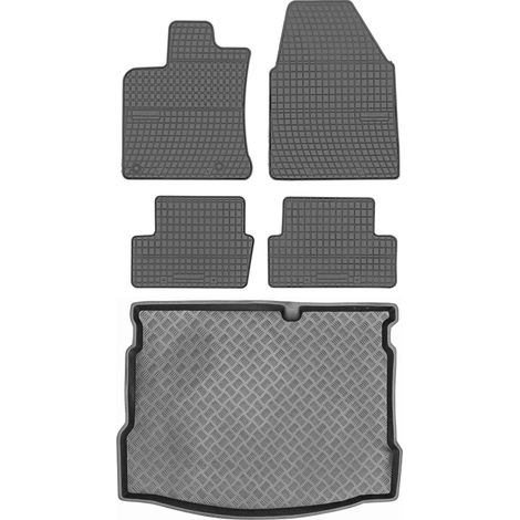 Ensemble de tapis de sol en caoutchouc pour Nissan Qashqai Crossover (2007-2013) + tapis de coffre (1/5)